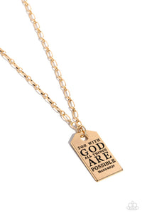 Possbile Pendant (Gold) Paparazzi Accessories