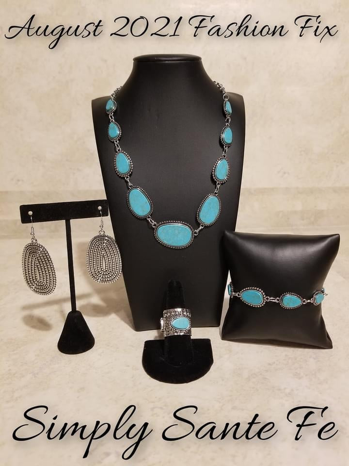 Simply Santa Fe - Aug. 2021 (Blue) Paparazzi Accessories